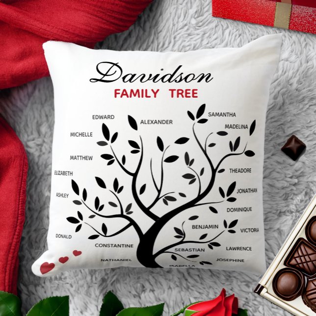 Personalised Big Family Tree (20 names) Cushion (Creator Uploaded)
