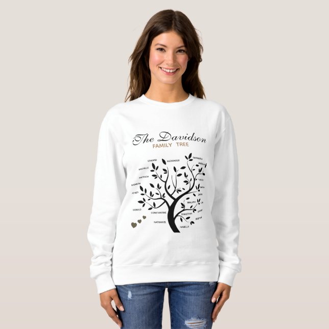 Personalised Big Family Tree (20 names) Sweatshirt (Front Full)