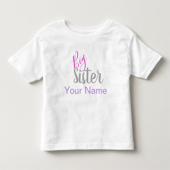 Personalised Big Sister Shirt (Front)