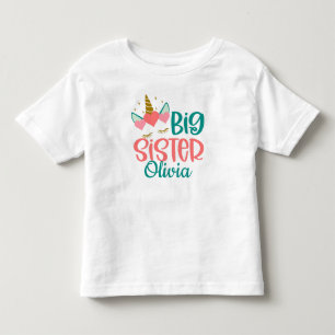 Personalised Big SIster with Name Toddler T-Shirt