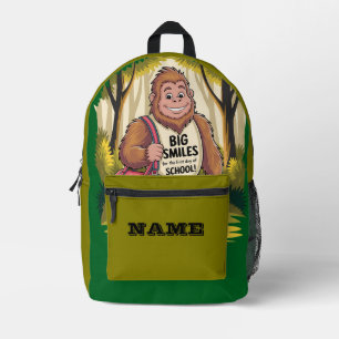 Personalised Bigfoot Big Smiles School Printed Backpack