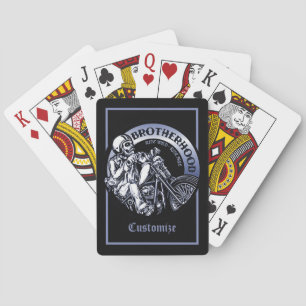 Personalised Biker Brotherhood Playing Cards
