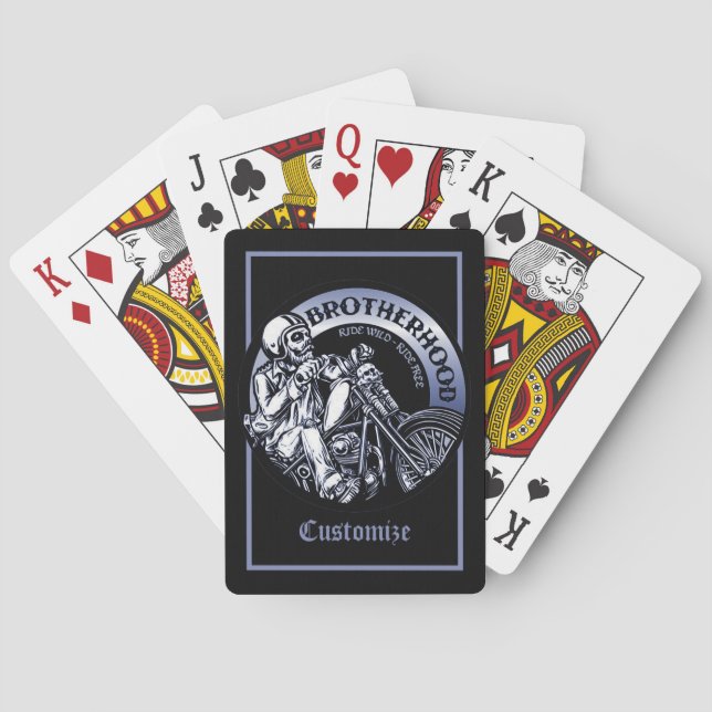 Personalised Biker Brotherhood Playing Cards (Back)