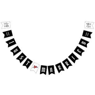 Personalised Biker Couple Wedding Bunting