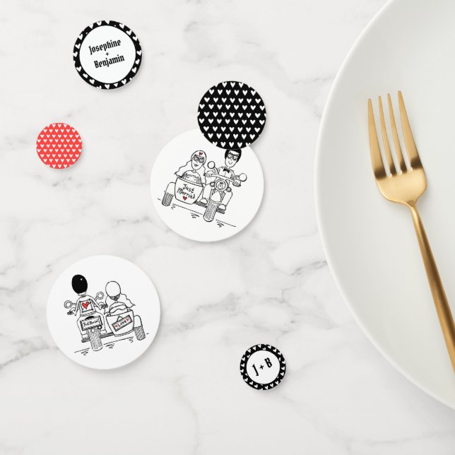 Personalised Biker Motorcycle Wedding Table Confet Confetti (Group)