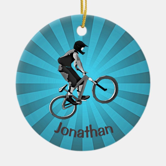 Personalised Biking Ornament (Front)
