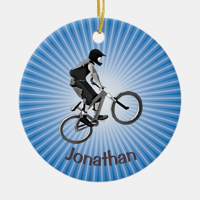 Personalised Biking Ornament (Front)