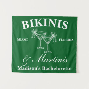 Personalised Bikini & Martini Bachelorette Party Tapestry