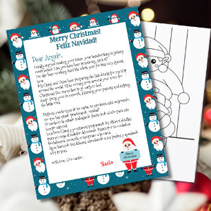 Personalised Bilingual Santa Letter for Kids Spa