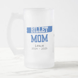 Personalised Billet Mum With Sentimental Quote Frosted Glass Beer Mug