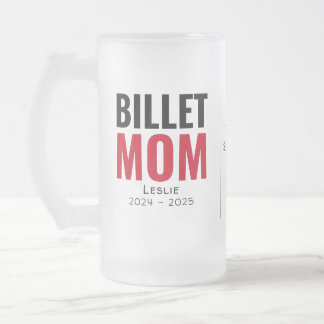 Personalised Billet Mum With Sentimental Quote Frosted Glass Beer Mug