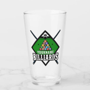 Personalised Billiards NAME Cue Rack Pool Room Glass