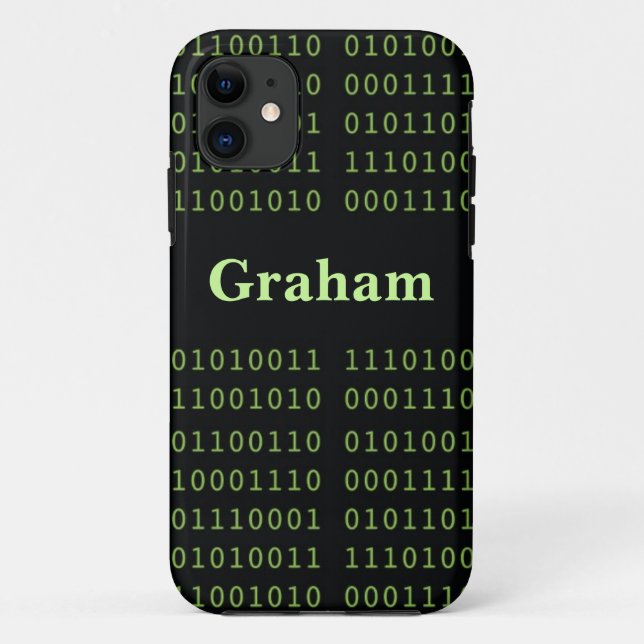 Personalised Binary Code Case-Mate iPhone Case (Back)
