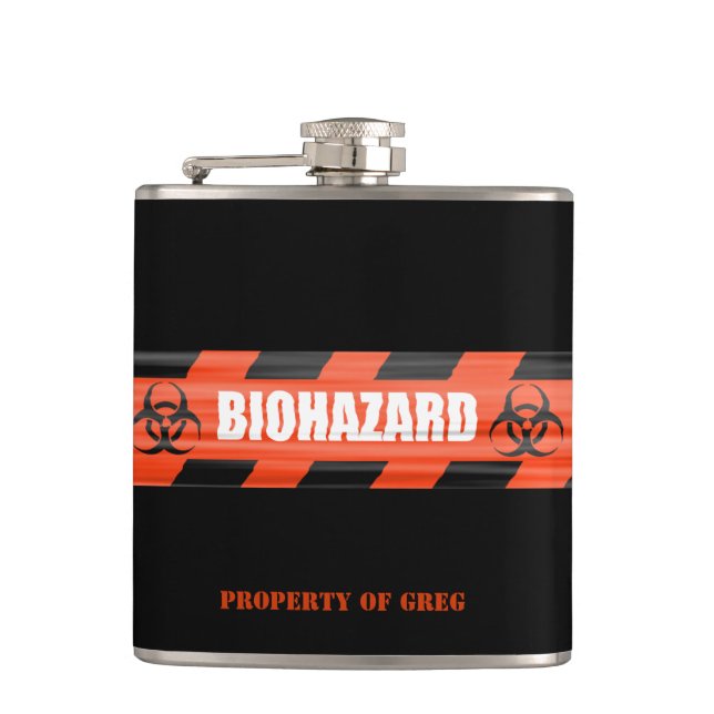 Personalised Biohazard Flask (Front)