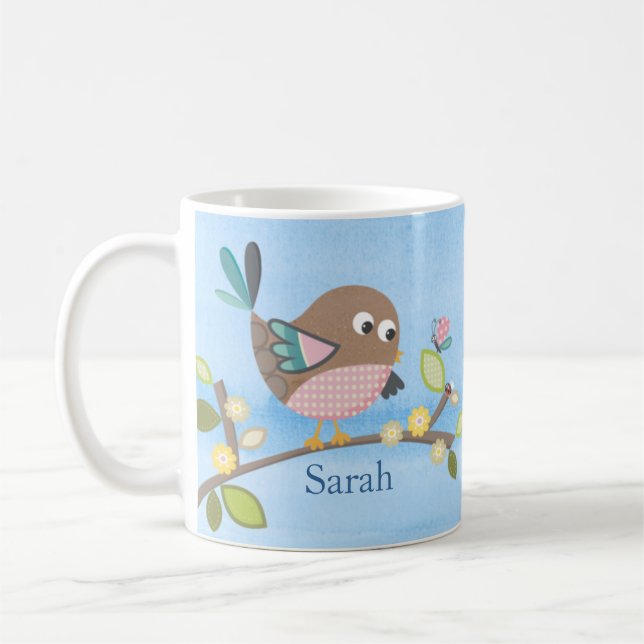 Personalised Bird Mug (Left)