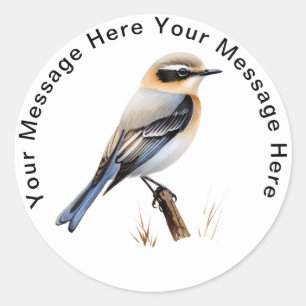 Personalised Bird  Stickers Northern Wheatear