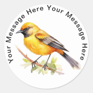 Personalised Bird  Stickers Orchard Oriole
