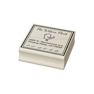 Personalised Bird Theme Address Stamp