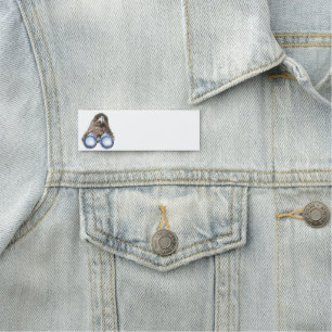 Personalised Bird Watcher Fun Hawk Binoculars Name Tag