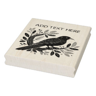 Personalised Bird - Wood Art Stamp