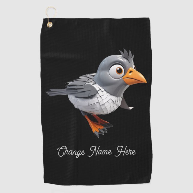Personalised Birdie Golf Towel (Front)