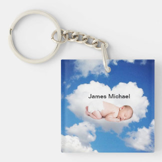 Personalised Birth Announcement Acrylic Keychain