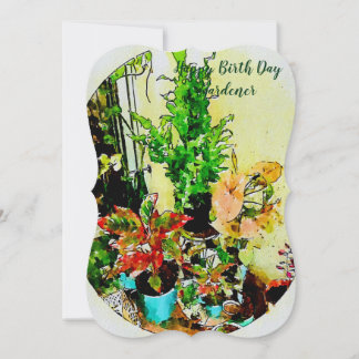 Personalised Birth-Day Garden Watercolor Card