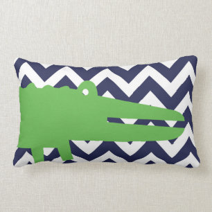 Personalised Birth Details Alligator Lumbar Pillow