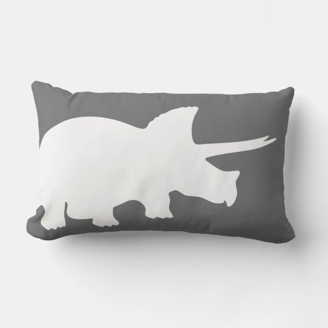 Personalised Birth Details Dinosaur Lumbar Pillow (Front)