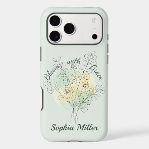 Personalised Birth Flower Custom Name Floral