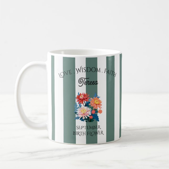 Personalised Birth Flower Mug  (Left)