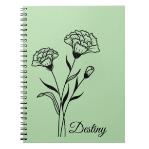Personalised Birth Flower Notebook