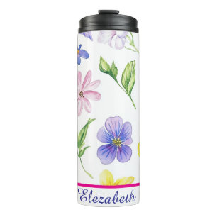 Personalised Birth Flower Tumbler With Name
