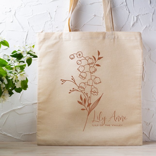 Personalised Birth Month Flower May Boho Tote Bag (Creator Uploaded)