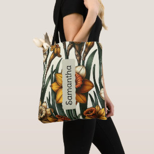 Personalised Birth Month March Daffodil  Tote Bag