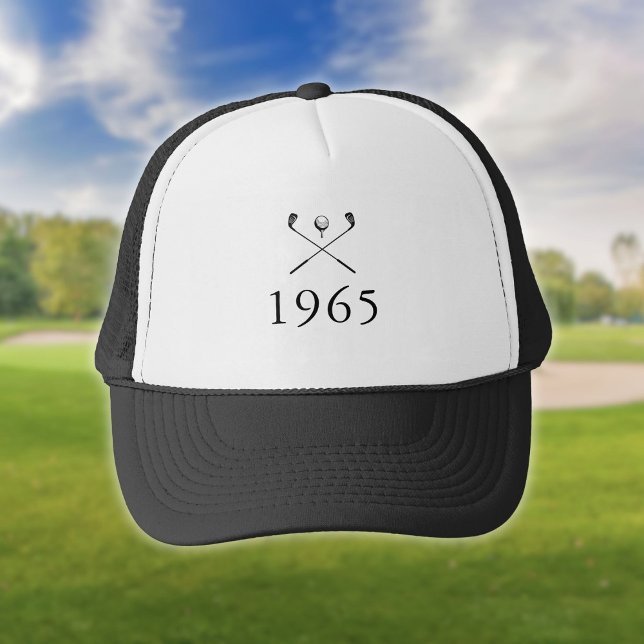Personalised Birth Year Golf Clubs Trucker Hat (Personalized Birth Year Golf Clubs Trucker Hat)