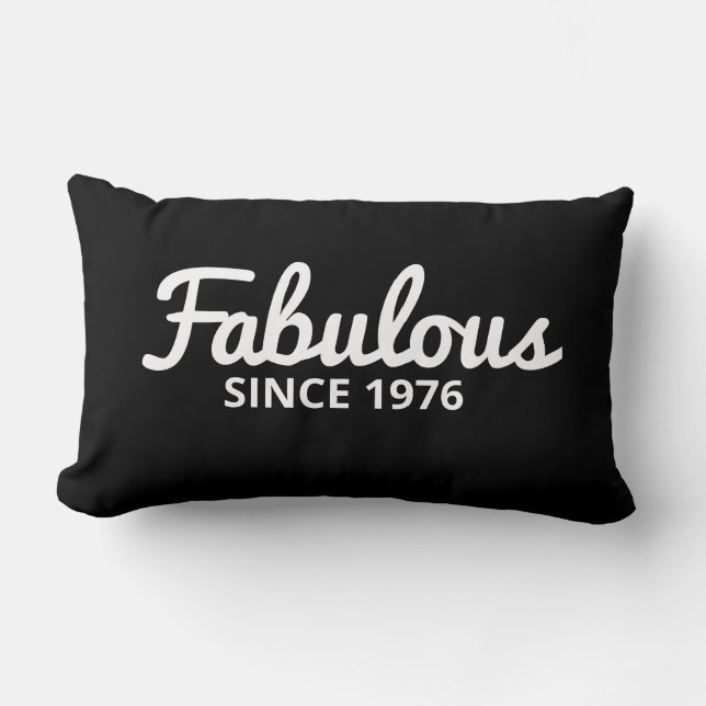 Personalised Birth Year Lumbar Throw Pillow (Front)