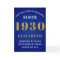 Personalised Birthday 1930 Add Your Name Blue Gold