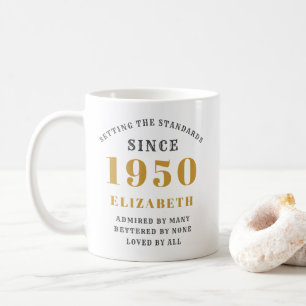 Personalised Birthday 1950 Add Your Name Elegant Coffee Mug