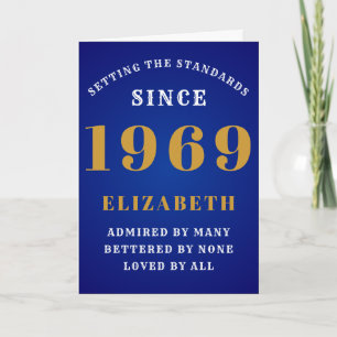 Personalised Birthday 1969 Standards Add Your Name Card