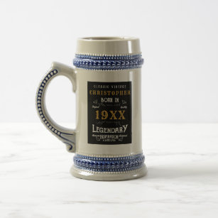Personalised Birthday Add Name Legendary Father Beer Stein