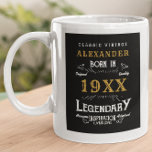 Personalised Birthday Add Name Legendary Father Large Coffee Mug<br><div class="desc">Vintage design any year "Original Quality Legendary Inspiration" giant coffee mug for that special dad. Add the name and year as desired in the template fields creating a unique 40th, 50th, 60th or any birthday celebration item. Team this up with the matching gifts, party accessories, and clothing available in our...</div>