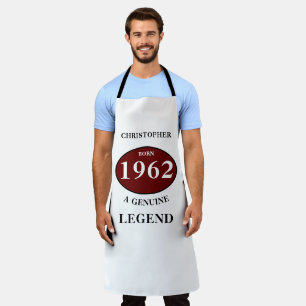 Personalised Birthday Add Name Year Born Party Apron