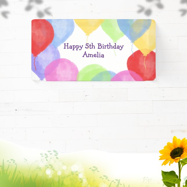 Personalised  Birthday Balloon Party Banner (Creator Uploaded)