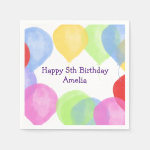 Personalised Birthday Balloon Party Napkin