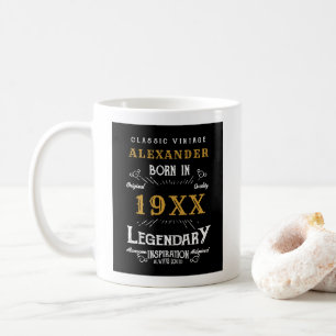 Personalised Birthday Best Dad Ever Legendary Gold Coffee Mug
