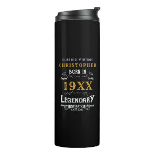 Personalised Birthday Best Dad Ever Legendary Gold Thermal Tumbler