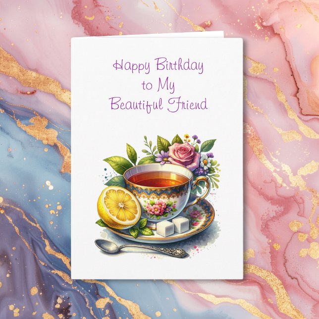 Personalised Birthday Card for a Beautiful Friend (Creator Uploaded)
