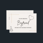 Personalised Birthday Card for Boyfriend<br><div class="desc">This custom birthday card for boyfriends lets you add your own message, name, or a special date to make it truly unique. Whether you’re going for sweet, funny, or romantic — this card is the perfect way to show him how much you care. Printed on high-quality paper with beautiful design...</div>