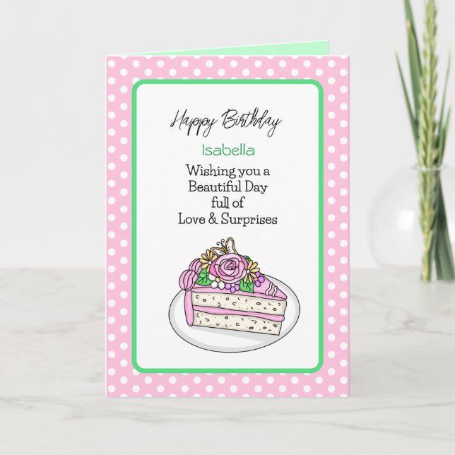 Personalised Birthday Card for Her (Front)